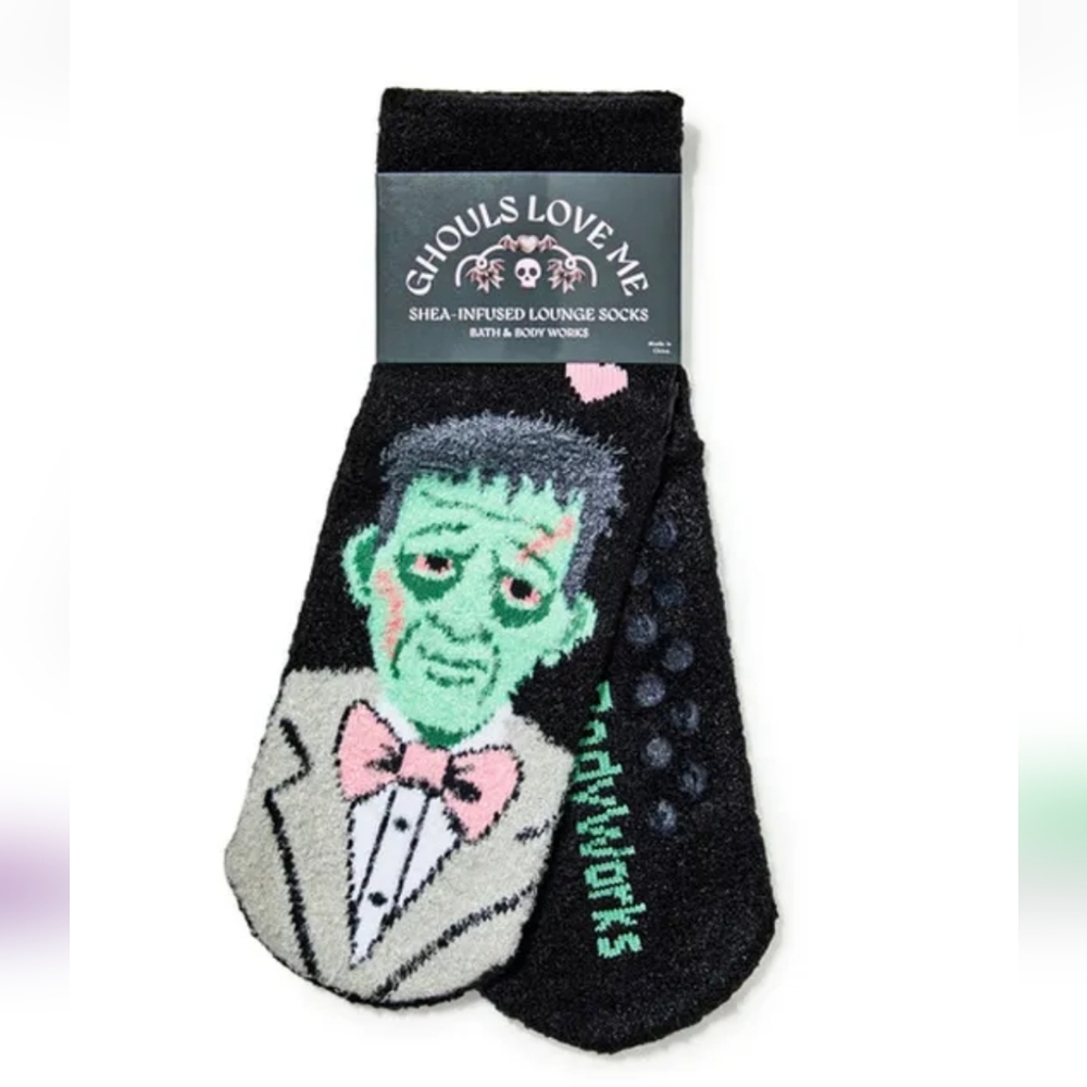 BATH AND BODY WORKS Frankenstein Shea-Infused Lounge Socks